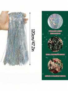 1 buc decorațiuni de Crăciun cu ciucuri argintii, pandantiv pentru ciucuri, decorațiuni de cadouri de sărbători DIY - ornamente reflectorizante din plastic pentru brad de Crăciun, decorațiuni pentru ferestre și scări de sărbători, accesorii pentru sărbători interioare, Revelion și petreceri de ziua de naștere