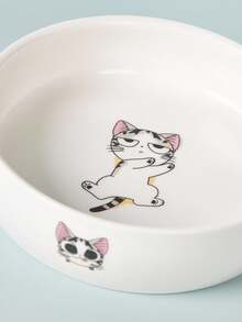 PETSIN Ceramic Cat Bowl, Large Capacity Pet Bowl For Cat Food, Kitten Bowl, Water Dish, Non-Slip Round Dog Feeder - White - View 5