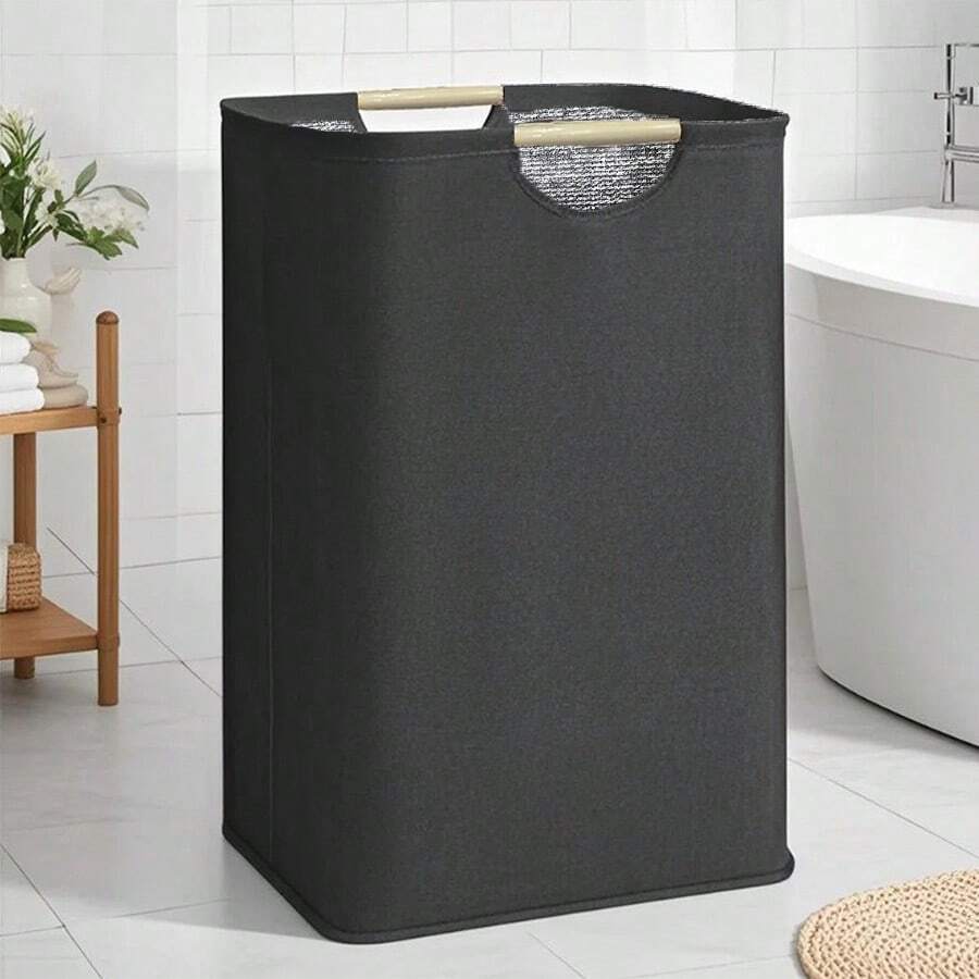 1 件脏衣篮，可折叠手持织物洗衣篮，适用于卧室、浴室、衣物收纳