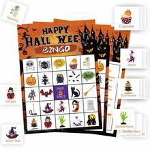 24 Players Halloween Bingo Cards,Halloween Party Game For Activities, School Carnivals, Office Events, Family Nights, And Holiday Entertainment,Halloween Party Supplies