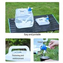 Faltbarer Wasserbehälter mit Hahn, Camping Wasserkrug geeignet für Outdoor Wandern Rucksack, Camping, Autofahren, Innenbereich, Notfall, tragbarer zusammenklappbarer Wasserbehälter