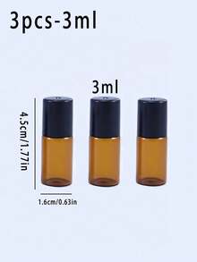 3 件 1/2ml 琥珀色滚珠瓶空滚珠精油瓶香水样品分配瓶防光滚珠瓶可再填充精油香水储存瓶带滚珠旅行必需品空可再填充滚珠玻璃瓶滚珠香水，客厅家居卧室浴室家居装饰，旅行用品，婚礼，派对，生日，送给男士妈妈爸爸朋友的礼物，新年，配饰，有趣的礼物 - 彩色 - 查看 12