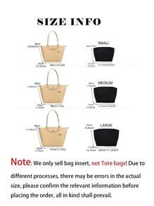 2025 Le Pliage Tote Bag Organizer Insert, Multi-Pocket Felt Handbag Organizer Bag With Zipper, Cup Holder, Suitable For Storing School Supplies - Navy Blue - View 5