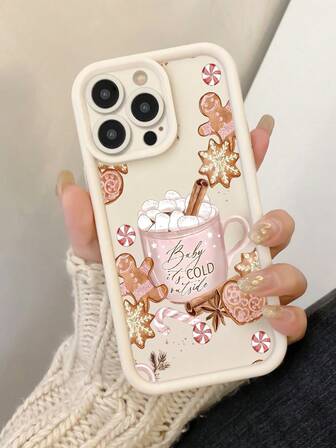 1 st. modernt personligt höst- och julskal grafiskt lapptäcke mönster mattvitt stötsäkert anti-fingeravtrycksskyddande telefonskal kompatibelt med 16/16Pro/16Plus/15/15ProMax/15Pro/11/12/13/14ProMax/11Pro/11ProMax/12Pro/12ProMax/13Pro/13ProMax/14Pro/14ProMax/16ProMax/16/16Pro/16Plus, minimalistiskt kreativt mjukt skal vattentätt fallskyddande reptåligt