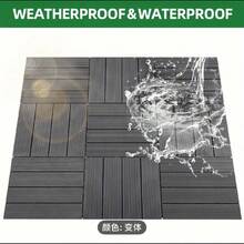 1pc/2pcs/10pcs, 30*30cm/11.8*11.8inch Outdoor Waterproof Anti-Corrosion Plastic Wood Flooring, Easy Installation, Flame Resistant, Anti-Wear, Anti-Corrosion, Suitable For Balcony, Patio, Garden Renovation, DIY Plastic Interlocking Deck Tiles, Outdoor Decor, Outdoor Garden, Applicable For Terrace, Pool Side, Balcony And Backyard, Available In Grey And Coffee Color, Waterproof Outdoor Ground Cover - Coffee Brown - View 5