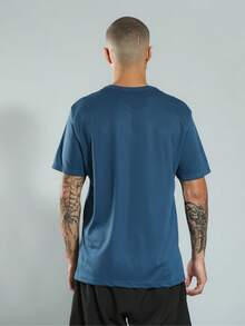 FITNATION Men's Fitness Gym T-Shirt In DRYFIT Fabric That Dries Sweat Quickly - Màu xanh ngọc - Xem 4