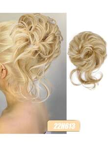 Synthetic Messy Chignon Fake Hair Circle Hair Bun Extensions Scrunchy Black Wig Curly Hair With Tail For Women Girl Hairpieces, Hair Accessories