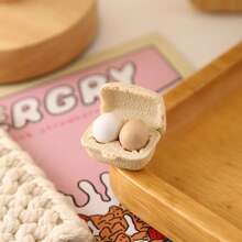 3 cajas de huevos de gallina miniatura realistas para casa de muñecas con bandejas, accesorios de cocina de casa de muñecas de color aleatorio, juguetes de modelo - multicolor - Ver 8