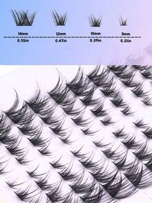 10 Rows Of Clustered False Eyelashes,80PCS Faux Mink Eyelash, Natura Look Eyelashes,Fox False Eyelashes,Make Your Eye Glamorous,For Beginners, Very Light And Reusable - C - Xem 8