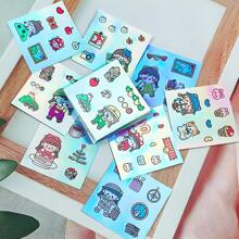 100pcs Cute Transparent Stickers For Planner, Girl Scrapbooking Bullet Journal Sticker Set - Transparent PET Cute Stickers - View 12