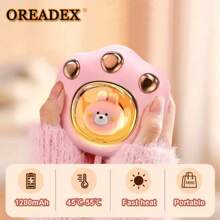 OBOVAY 1pc Mini Reusable Hand Warmer, USB Rechargeable, Fast Heating, Cute Cat Paw Design, Instant Warm Hands, Suitable For Cold Winter, 1200mAh