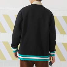 Puma Collegiate Style Knit Windproof Warm Casual Jacket Unisex - Black - View 4