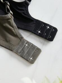 2 件女士舒适多色睡眠无线软杯纯色 Bralette 内衣文胸 - 彩色 - 查看 6