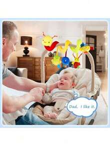 1pc Baby Toy, Suitable For 0-6 Months Stroller, Spiral Newborn Toy, Plush Hanging Sensory Toy For Infant, Fit For Crib, Suitable For 0-12 Years Old Boys & Girls, Ideal Gift (Some Colors Random) (Some Parts Random), Halloween Decor - Multicolor - View 4