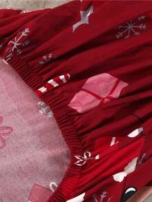 1pc Santa Claus Pattern Stretch Full Coverage Sofa Cover, Modern Style Polyester Fabric, Machine Washable, Suitable For Holiday Decoration - Santa Claus - View 8