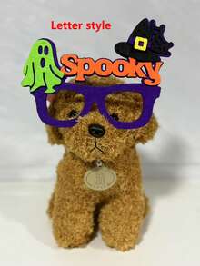 1 pièce Cadre de lunettes lumineux et amusant pour animaux de compagnie pour Halloween, fabriqué en matériau fluorescent, brillant la nuit. Accessoire essentiel pour les fêtes d'animaux de compagnie. 3 styles disponibles : citrouille, toile d'araignée et cadres lumineux en forme de lettre. Accessoire de costume mignon pour animaux de compagnie pour les fêtes et les décorations de vacances