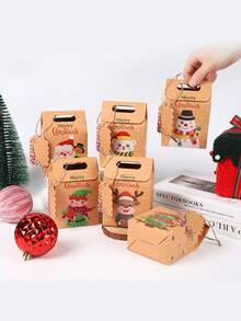 10pcs/20pcs/30pcs Christmas Birthday Gift Packaging Boxes, Candy Cookies Food Paper Boxes, New Creative Christmas Candy Apple Boxes, Gift Packaging Boxes, Holiday Gift Boxes, Small House Advent Calendar Boxes, Christmas Gift Candy Boxes Christmas Christmas Decorations Christmas Pajamas Christmas Gifts Christmas Decor