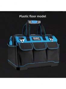 1pc Heavy Duty Canvas Tool Bag, Multi-Functional Electrician & AC Repair Tool Bag, Large Portable Tool Tote With Shoulder Strap