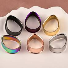 2pcs Hot Stainless Steel Water Droplet Ear Plugs Gauges Expanders Body Piercing Jewelry Women Earring Tunnels Stretchers Earring
