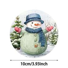 1 set/4 piezas/6 piezas/300 piezas Posavasos de barro de diatomeas con estampado de muñeco de nieve, adecuados para el hogar, cafetería, merienda, decoración de restaurantes, fiestas temáticas, decoración diaria y pueden ser entregados como regalos de Navidad