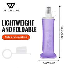 WRELS 1 件 150/250/500ML 可折叠马拉松运动水瓶,无味热压冷水瓶 - 彩色 - 查看 30