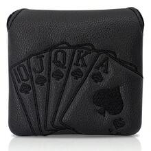 经典复古扑克图案黑色木质推杆头套 - 优质耐用的防护装备 | 适合年轻潮流人士和家庭高尔夫爱好者 - 黑色 - 查看 6