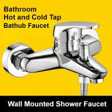 Bathroom Shower Faucet Mixing Valve Wall Mounted Hot Cold Water Taps Household Toilet Bathtub Faucet Bathroom Accessories