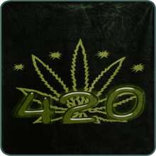 420 LEAF POT  FLOWER Faux Fur Medium Weight Blanket FULL QUEEN SIZE - trắng - Xem 2