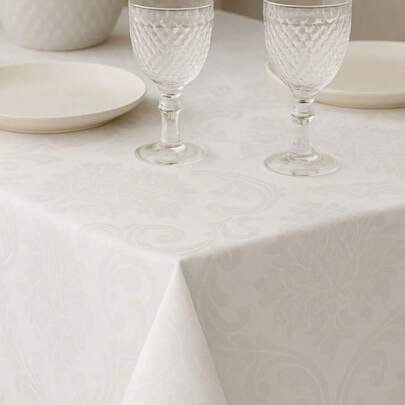 Toalha De Mesa Tecido Jacquard Retangular Durável e Elegante 4/6/8 Lugares Luxo Promoção
