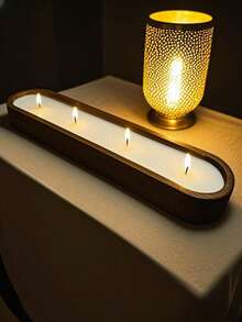 This Brand New Multi-Wick Boat-Shaped Wooden Aroma Candle Is Of A Larger Size, Exuding A Luxurious Vibe, Making It An Ideal Choice To Create A Vacation Atmosphere For Parties. This Wooden Bowl-Shaped Aroma Candle Is Also An Excellent Option For Home Lighting And Decoration, Especially Suitable For Homes, Hotels, Ramadan, Valentine's Day, Easter, Gatherings, Mother's Day, Birthdays, And Other Occasions. It Also Makes A Great Gift. - Multicolor - View 6