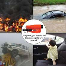 2025 New 1pc Car Window Breaker Multi-Function Mini Safety Hammer - Essential For Emergency Escape. Made Of High-Strength Material, Compact Design, Powerful Function. Easily Break The Window, Quickly Cut The Seatbelt, Provide Reliable Protection In Emergency Situations. Mini Keychain Design, Convenient To Carry.