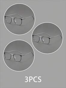 商务眼镜，超薄银色钛金属镜框，镜片采用高清尼龙材质，风格类似CEO高管。即使是时尚男士也无法抗拒它的魅力。此外，其制造工艺精湛，品质卓越。尤其能让人看起来更年轻。 - 槍色 - 查看 16