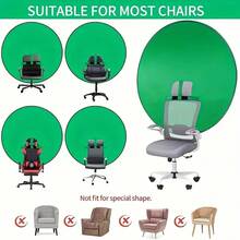 Portable Green Screen Chair, 28.4 In Greenscreen Backdrop With Stand Double Sided Foldable Green Background, For Photography Streaming Gaming Photo Zoom Video Chats And Meeting, Backdrop Video Calls, Photo Props - 75cm - View 5