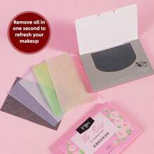 200PCS Scented Oil Blotting Paper For Face – Green Tea, Rose & Lavender – Portable Oil Absorbing Sheets For Oily Skin, Shine Control & Pore Care – Makeup & Skincare Essential For All Skin Types - 薄荷綠-200pcs - 查看 2