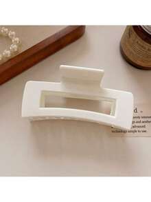 2 piezas/1 pieza Pinza de pelo cuadrada hueca minimalista y suave, pinza de pelo mate gruesa, pinza de agarre de alta gama, nueva pinza antideslizante e irrompible, adecuada para uso casual, regalo para amigos, nuevo accesorio de pelo personalizado