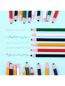 6 viên phấn may màu có thể giặt được, bút chì may có độ hiển thị cao, không cần gọt dụng cụ đánh dấu vải, thích hợp cho may vá, thiết kế quần áo, thủ công dệt may và vẽ mẫu (kiểu ngẫu nhiên) - Nhiều màu - Xem 10