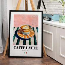 1 Stück moderne, farbenfrohe Poster mit italienischen Lebensmitteln, Desserts und Getränken, italienische kulinarische Leinwandmalerei Wandkunst für Bar, Küche, Esszimmer, Heimdekoration ohne Rahmen - A - Übersicht 5