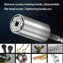 7-19mm Universal Torque Wrench Socket Head Multifunctional Socket Sleeve Portable Hand Tools Set Bushing Spanner Repair Kit