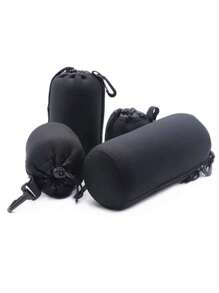 1 pièce Sac souple en nylon pour objectif d'appareil photo, convient pour Canon et la plupart des appareils photo reflex numériques. Étui pour chargeur, batterie externe, chargeur de téléphone, accessoires pour appareil photo numérique