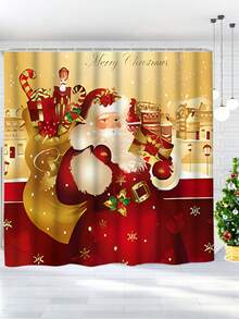 3pcs Christmas Bathroom Set: Toilet Seat Cover, Bath Mat And Rug - Machine Washable, Anti-Slip, U-Shaped Design, Ideal For Holiday Decoration