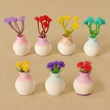 1PC Good-Looking And Practical Vase House Miniature Fairy Tale Garden Micro Landscape Decoration DIY Decoration Accessories Outdoor Statue, Random Color Delivery