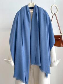 FADZOYLE 1件装女士优雅纯色围巾羊绒披肩头巾，四季皆宜，秋冬季保暖，短流苏加长款，简约优雅，多功能颈部围巾，适合办公室、户外、日常使用，可作礼物、晚宴、婚礼配饰，也可作为礼服搭配。 - 彩色 - 查看 14