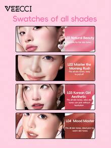 VEECCI All-Purpose Lip And Cheek Cream, Silky And Moisturizing, Brightens Skin Tone With A Creamy Texture And Blends Easily,2-In-1 Lip And Cheek Cream,A Must-Have For Quick Outings