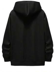 Sudadera con capucha de diseño de surfista en la playa - Negro - Ver 2