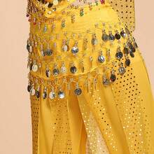1 bộ trang phục múa bụng dây thắt lưng, trang trí bodysuit thắt lưng lưới kim loại, dây thắt lưng đồng xu vàng để khiêu vũ, phong cách Boho - Nhiều màu - Xem 22