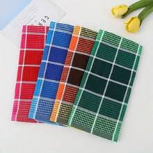 4pcs Ultra-Soft Kitchen Towels - Large, Absorbent & Super Soft Dish Cloths For Washing And Drying Dishes, Modern Plaid Design, Machine Washable