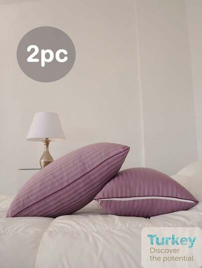 2 pezzi di cuscini da letto per hotel e casa, qualità di lusso alberghiera, realizzati con riempimento alternativo in soffice piuma premium, cuscini confortevoli e ad alta elasticità, adatti per camera da letto, stanza degli ospiti, camera del dormitorio (45 x 66 cm, set da 1/2 pezzi)