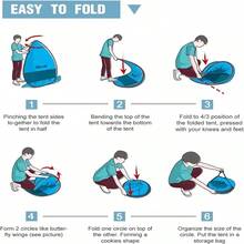 Beach Tent Sun Shelter, Beach Tent Easy Pop Up,Block Up To 98% Of The Sun'S Harmful Uv Rays, Windproof And Ventilated,With Carrying Bag And 6 Ground Pegs For Family Outdoor Adventures, Camping, Picnics, Parks, Lakes, Hiking And Weekend Trips,Ect - 綠色 - 查看 4