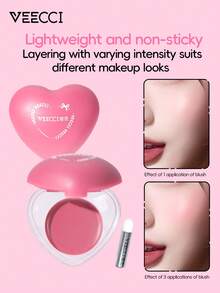 VEECCI All-Purpose Lip And Cheek Cream, Silky And Moisturizing, Brightens Skin Tone With A Creamy Texture And Blends Easily,2-In-1 Lip And Cheek Cream,A Must-Have For Quick Outings