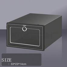 10pcs/Set Thick Transparent Plastic Stackable Shoe Boxes, Drawer Style Shoe Storage Containers With Clear Front Display, Suitable For Sports Shoes, High Heels, Leather Shoes, Casual Shoes